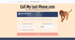Desktop Screenshot of callmylostphone.com