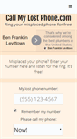 Mobile Screenshot of callmylostphone.com
