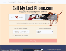 Tablet Screenshot of callmylostphone.com